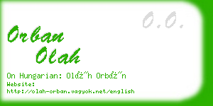orban olah business card